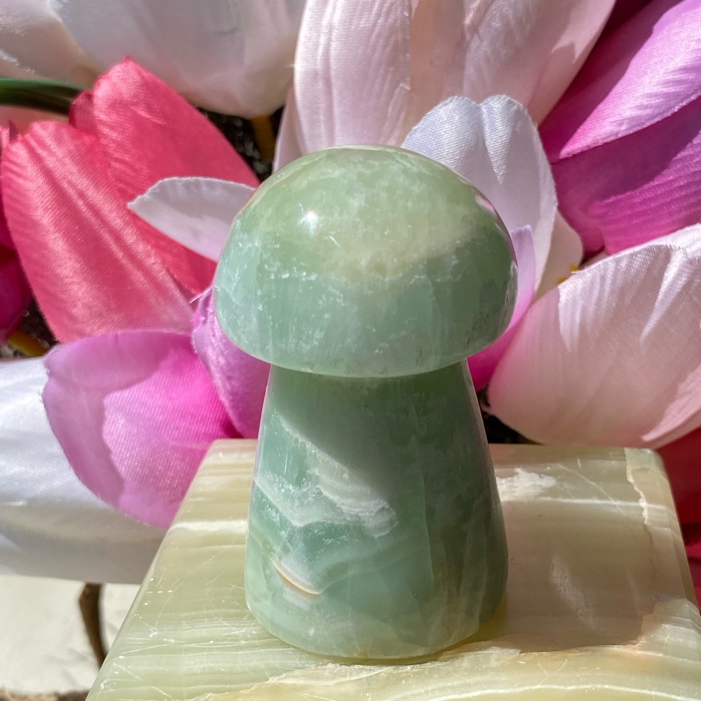 Kiwi Calcite Mushroom - Picture 4 of 14